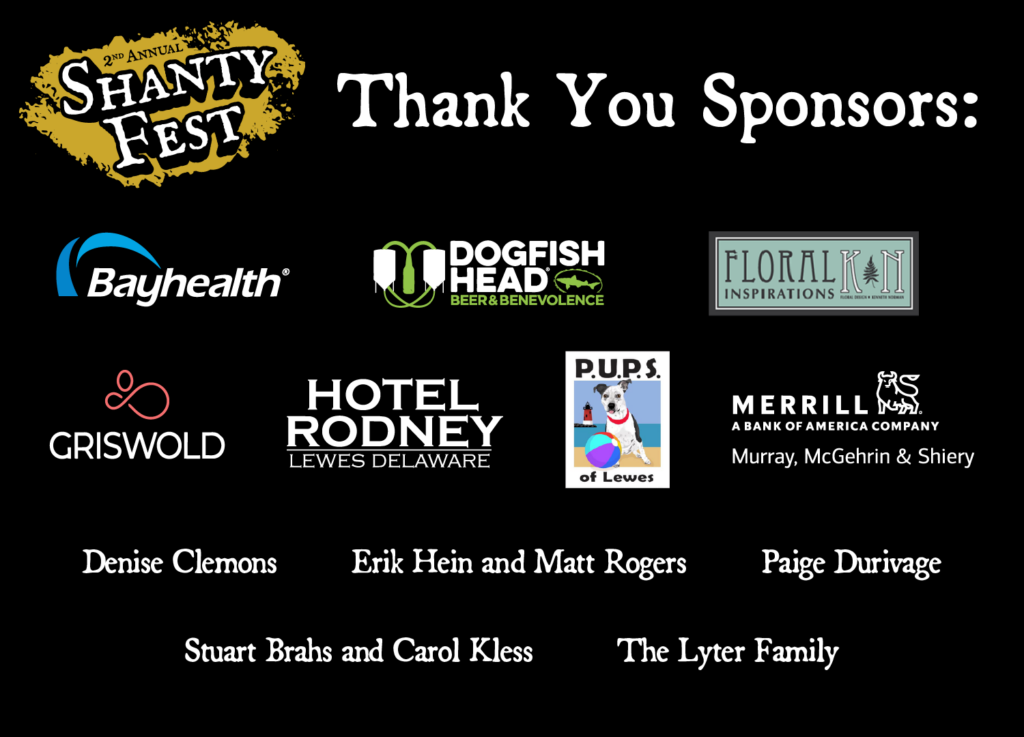 Thank you sponsors graphic for Shanty Fest 2025